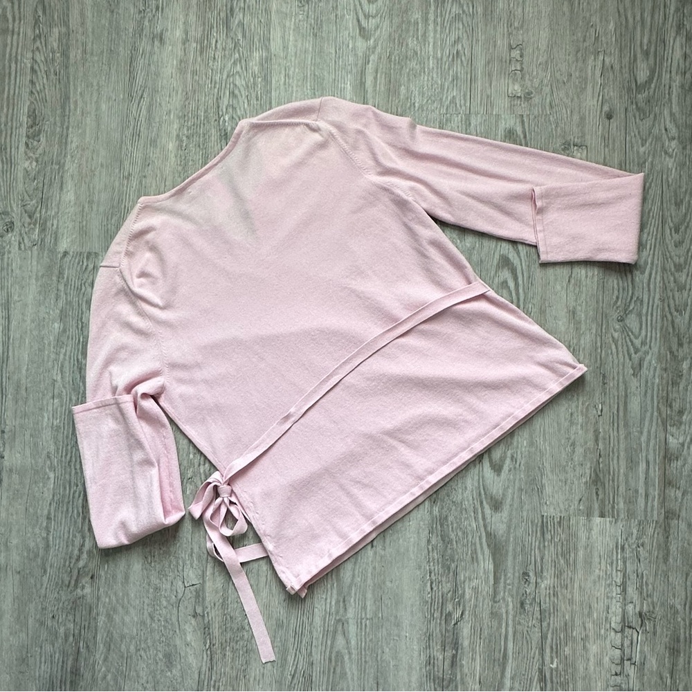 Anne Klein Pink cropped wrap sweater size XL - Picture 8 of 10
